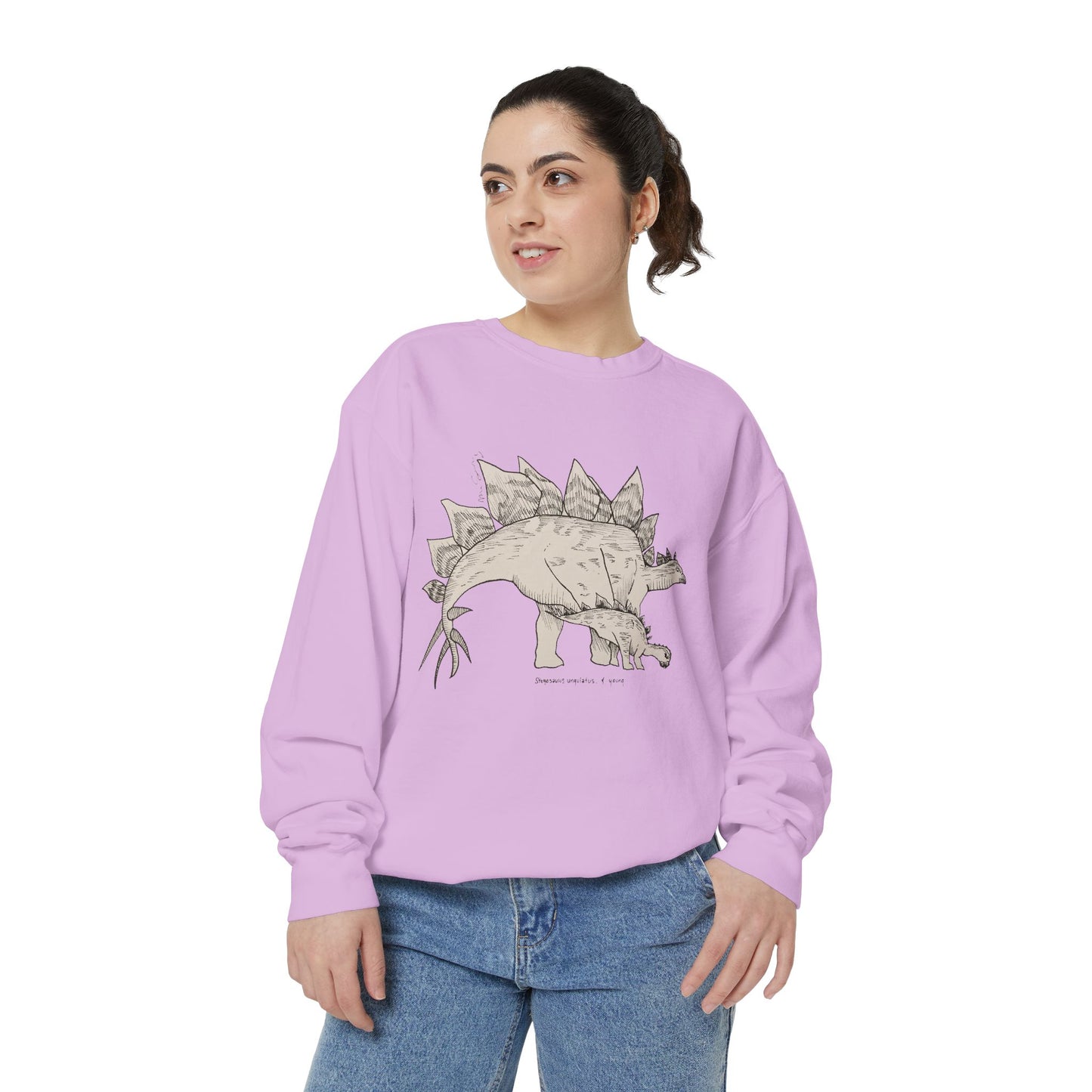 "Stegosaurus Ungulatus & Young" Crewneck - Comfort Colors