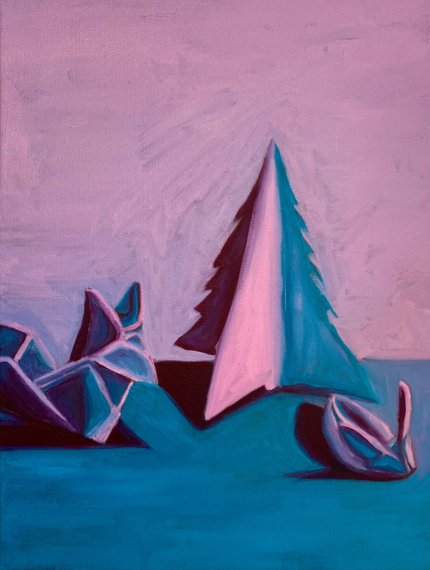 Paper Animals- Oil on Canvas Original