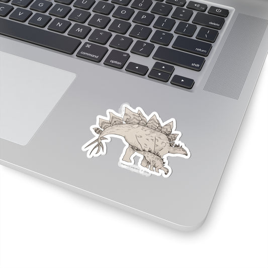"Stegosaurus Ungulatus & Young" Sticker