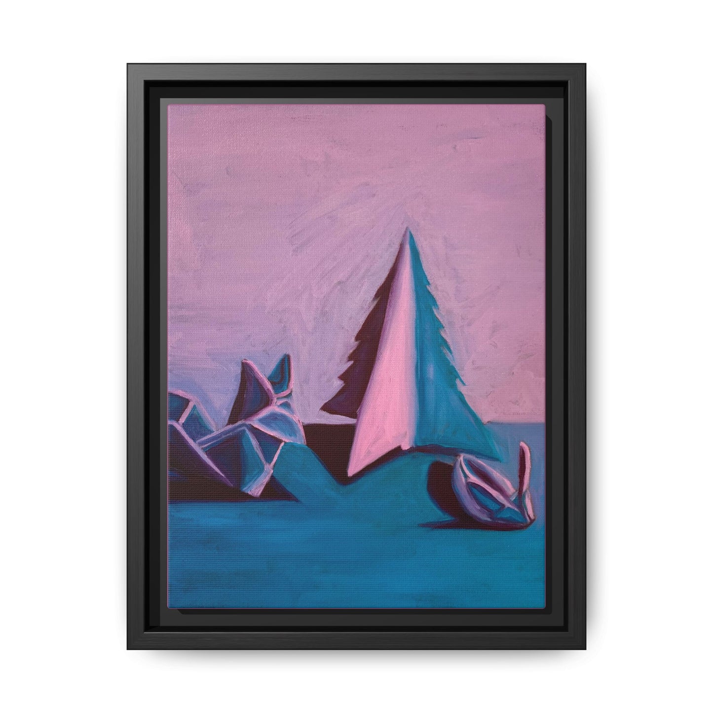 Framed Canvas Art - Paper Animals