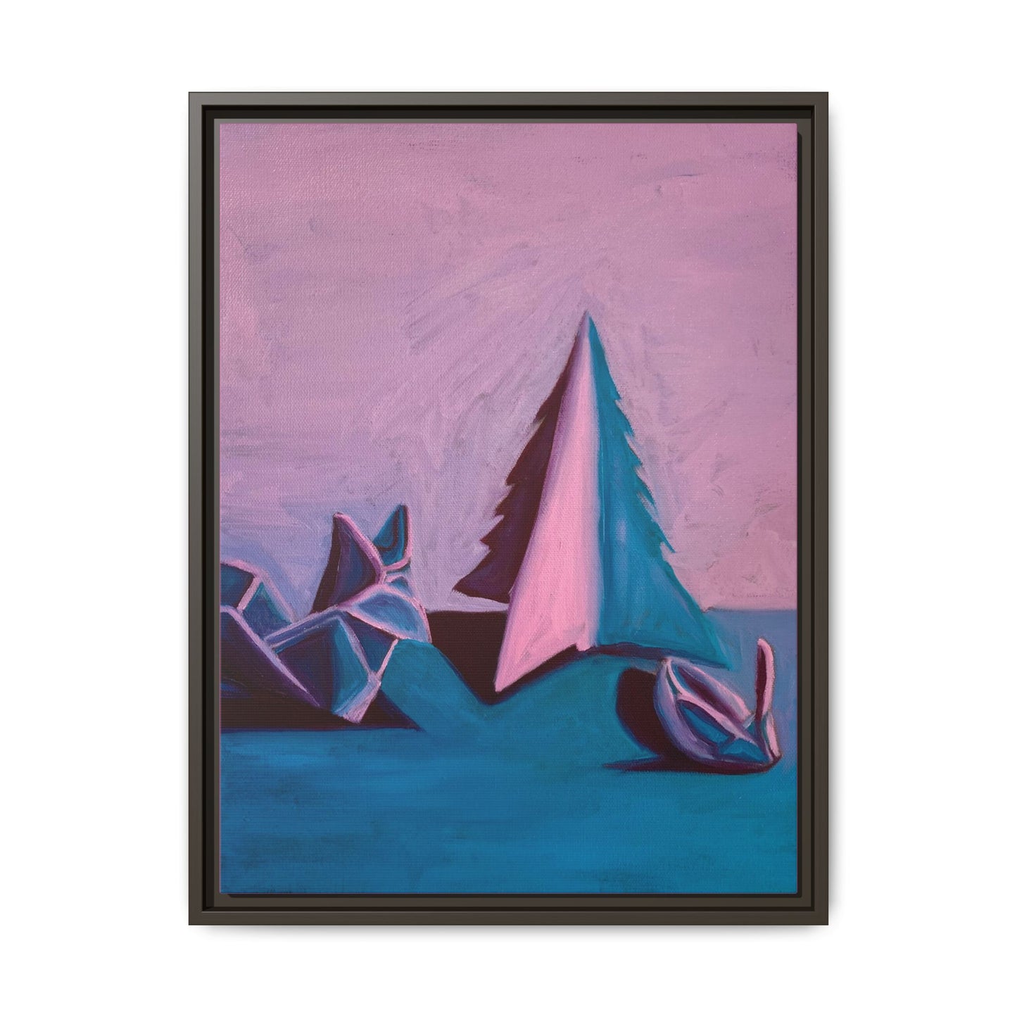 Framed Canvas Art - Paper Animals