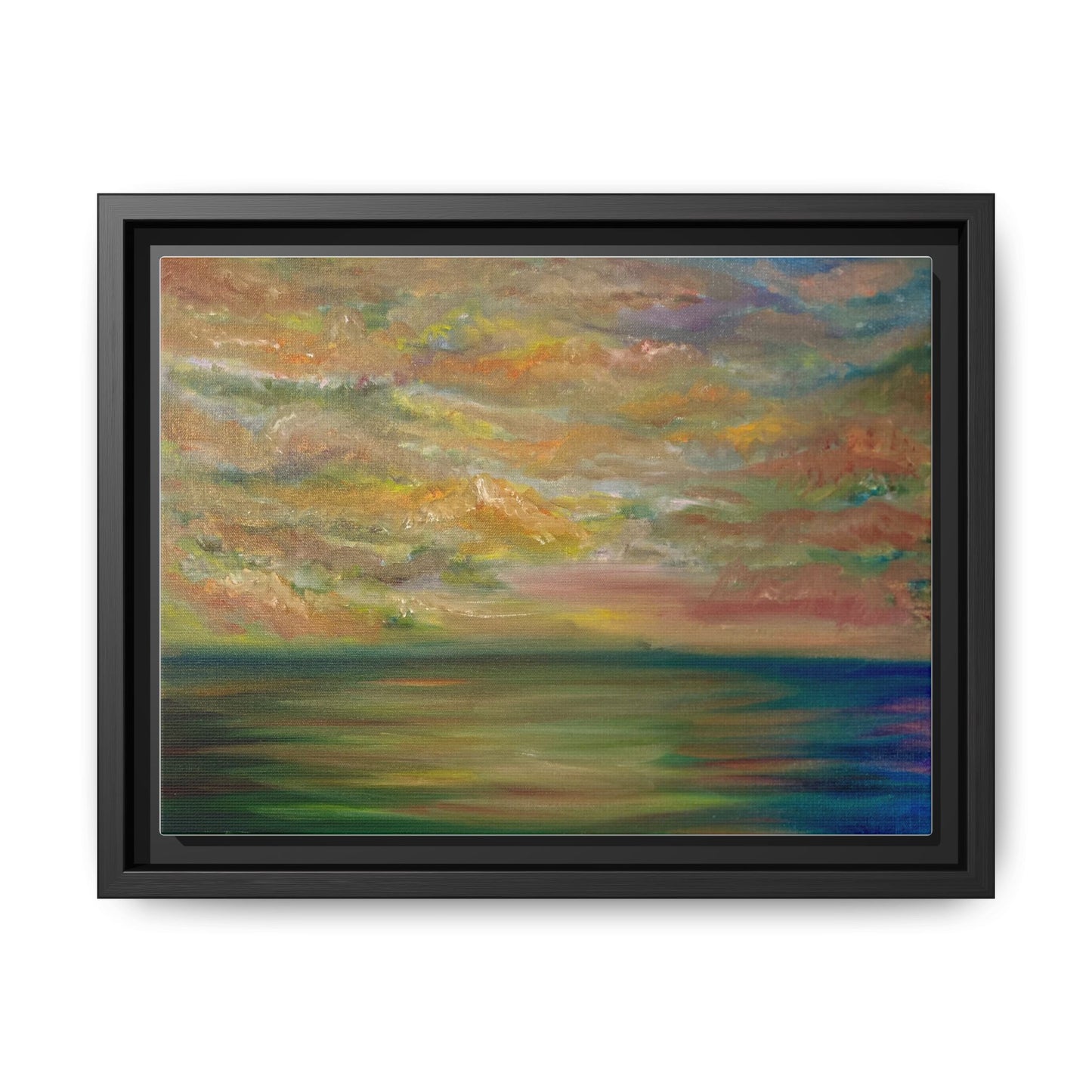 Night at Sea- Framed Canvas Art