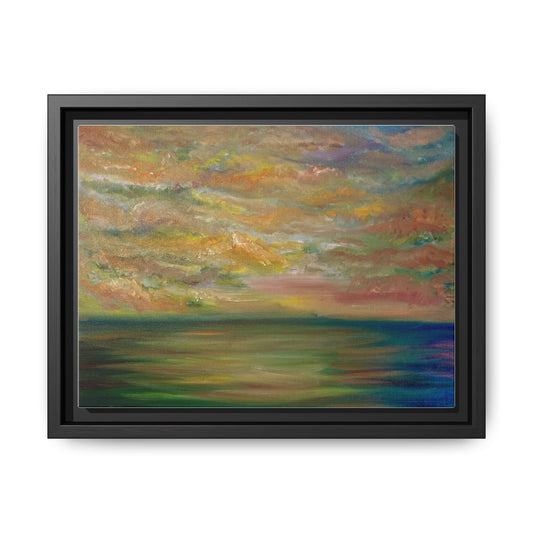 Night at Sea- Framed Canvas Art