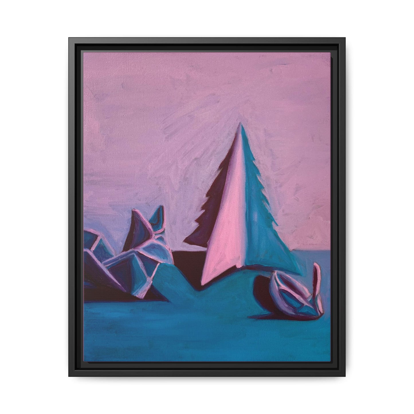 Framed Canvas Art - Paper Animals