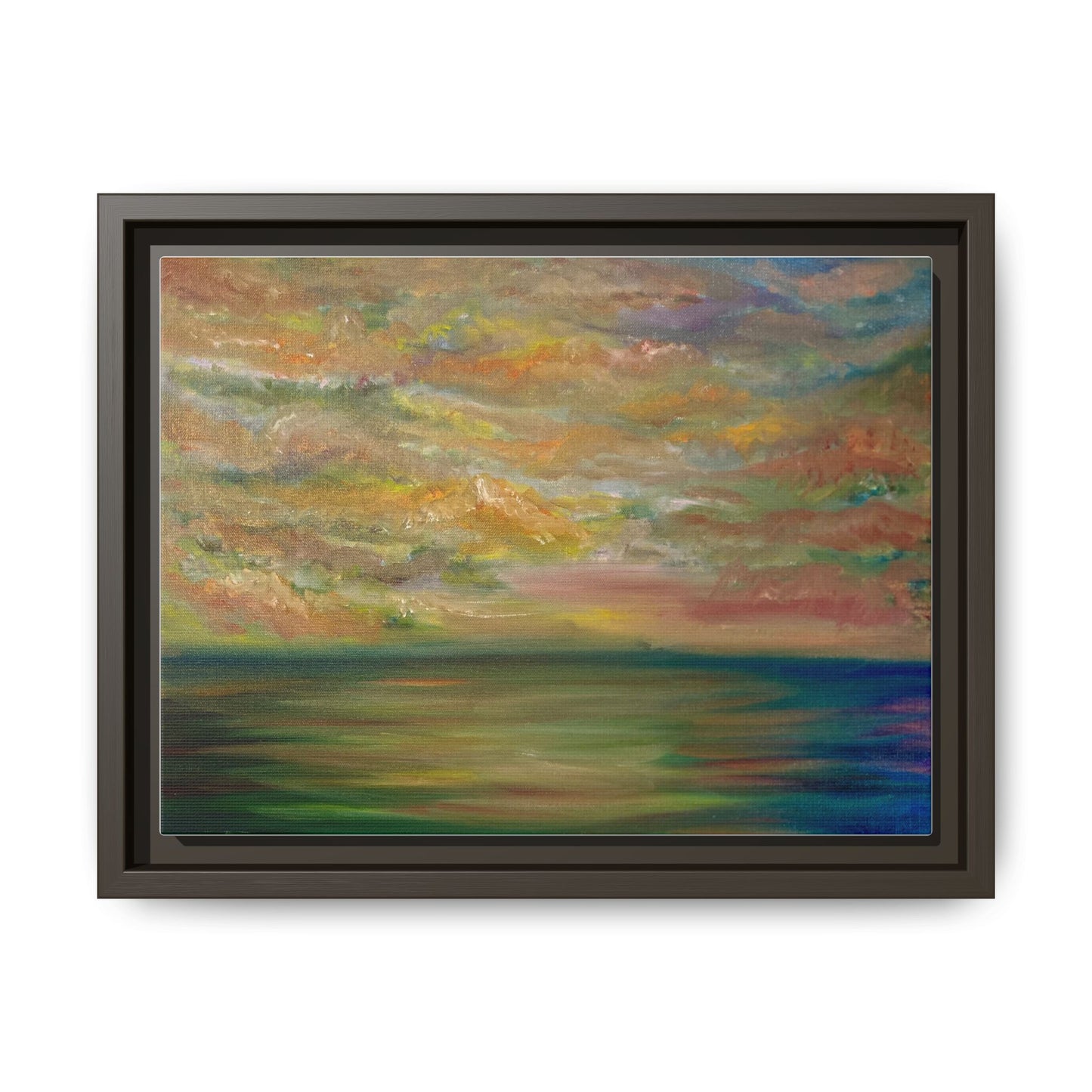 Night at Sea- Framed Canvas Art