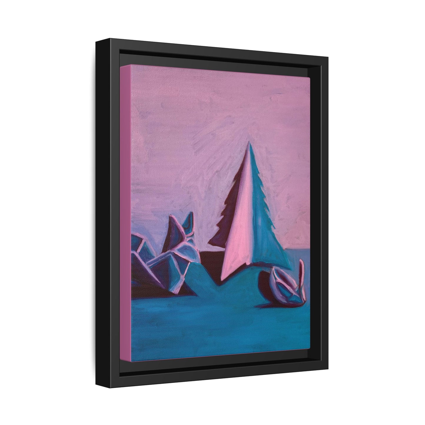 Framed Canvas Art - Paper Animals