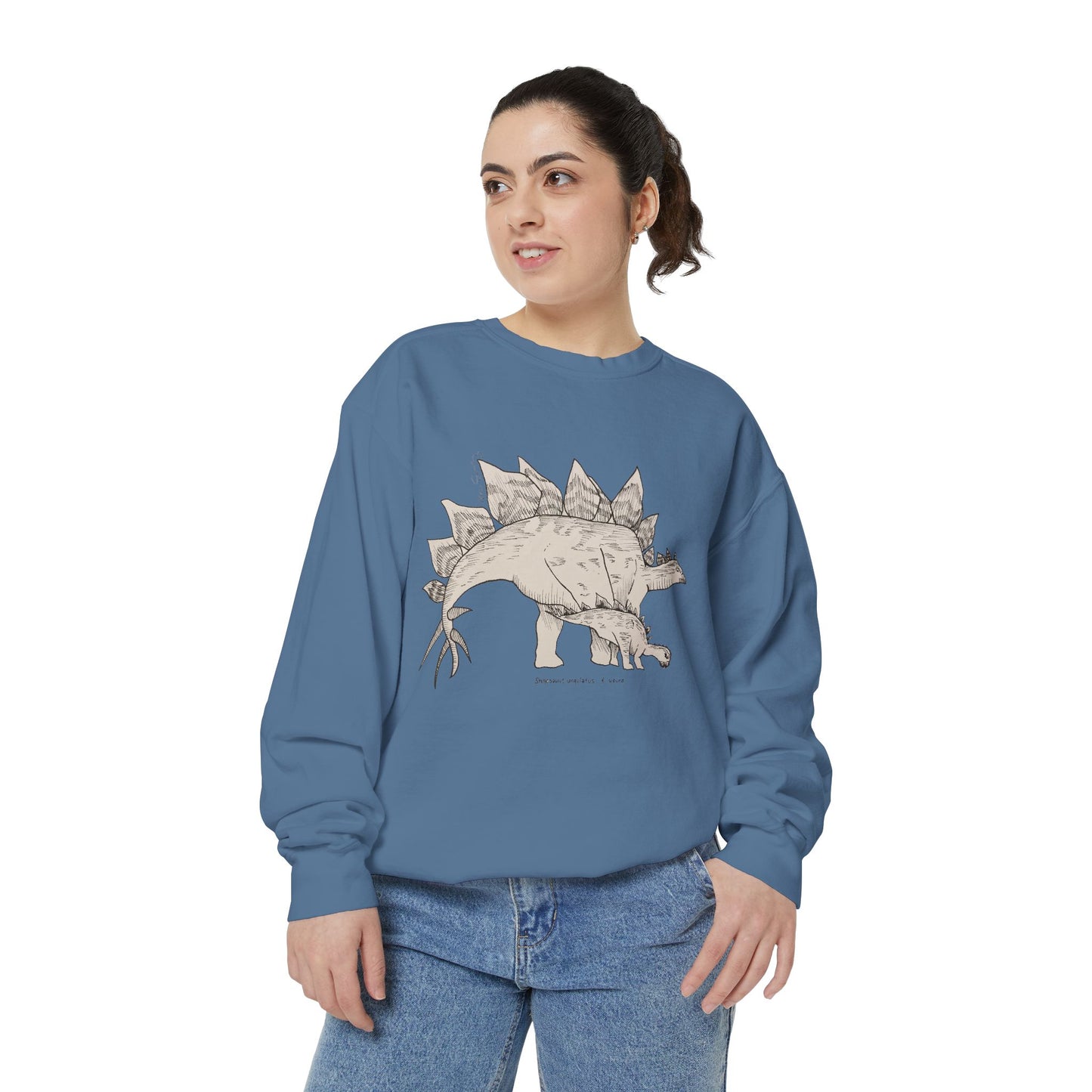 "Stegosaurus Ungulatus & Young" Crewneck - Comfort Colors