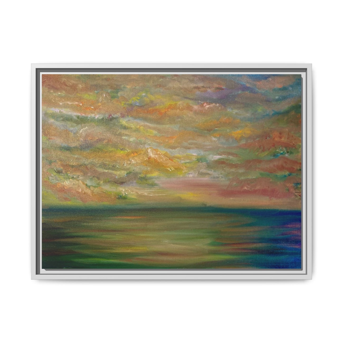Night at Sea- Framed Canvas Art