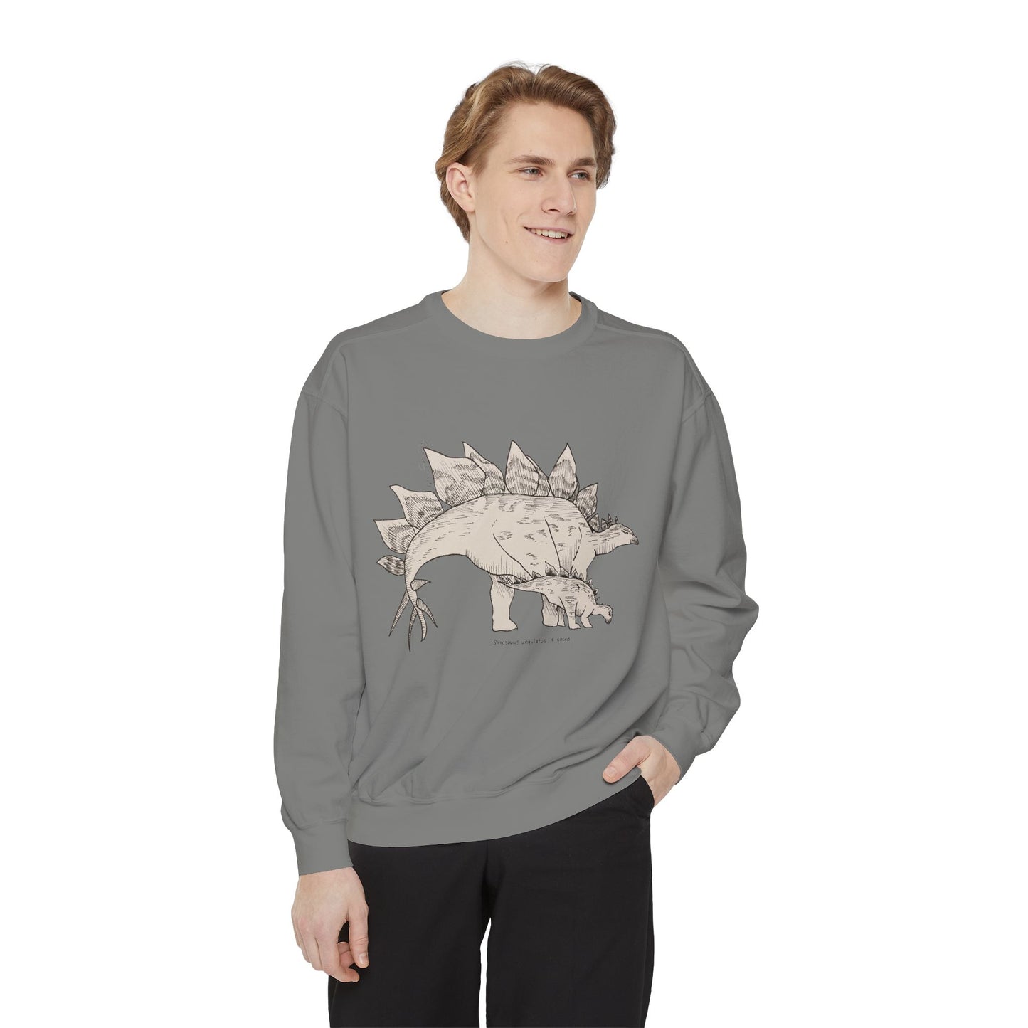 "Stegosaurus Ungulatus & Young" Crewneck - Comfort Colors