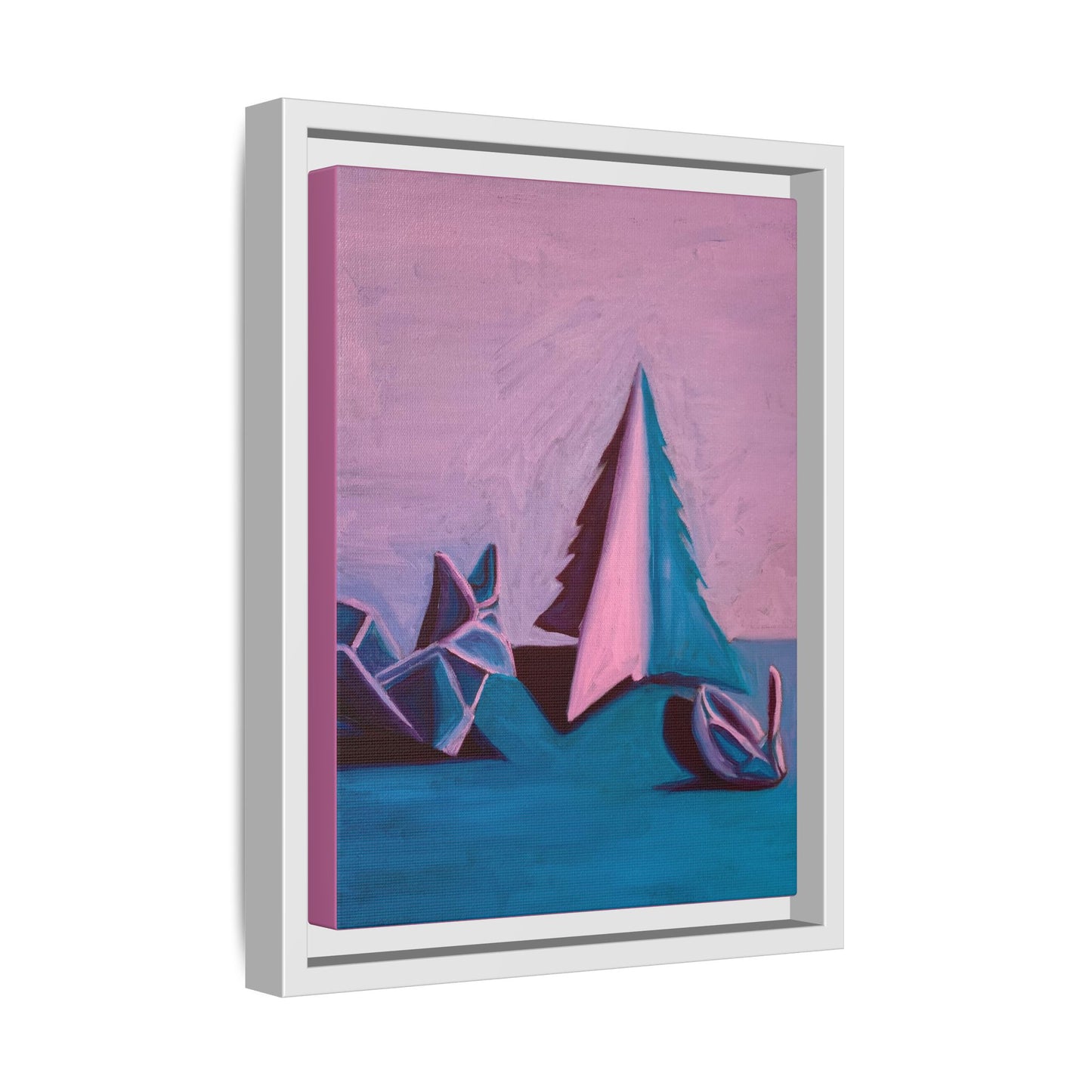 Framed Canvas Art - Paper Animals
