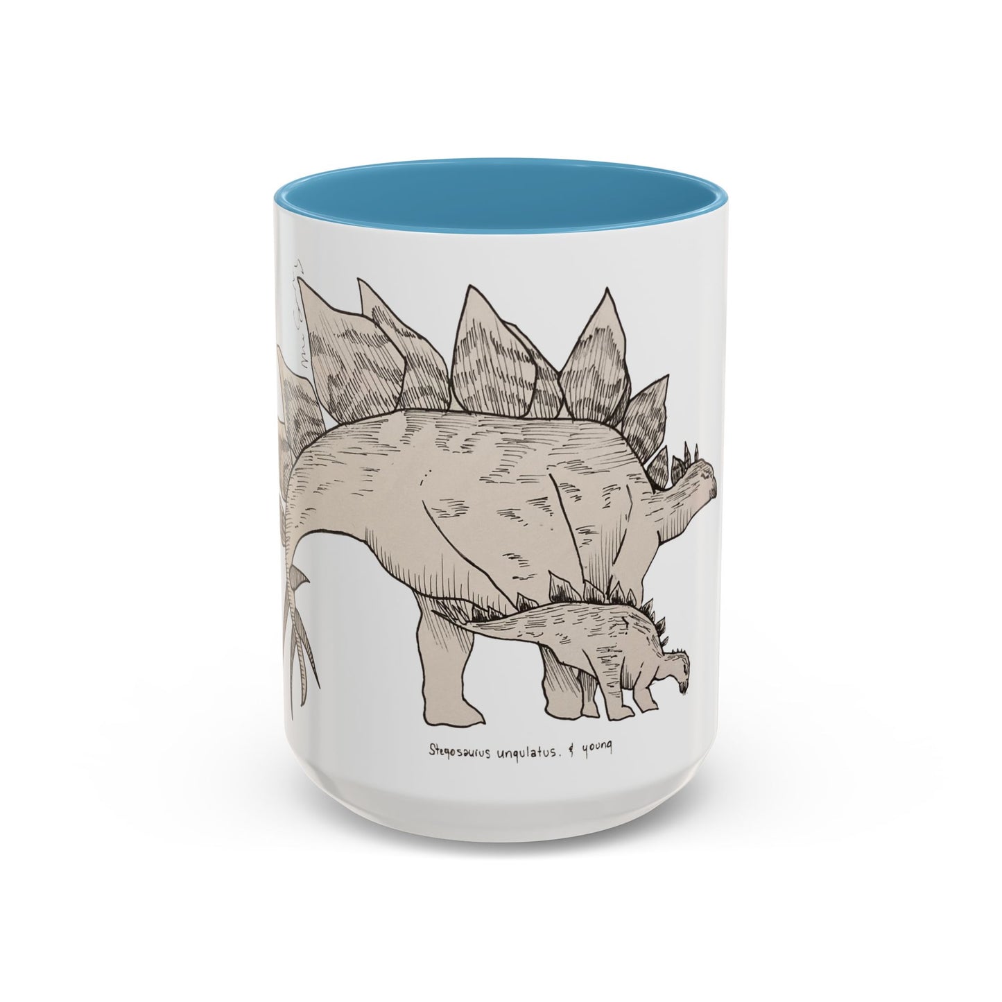 "Stegosaurus Ungulatus & Young" Accent Mug