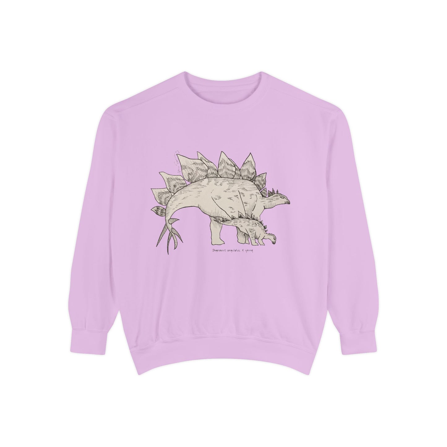 "Stegosaurus Ungulatus & Young" Crewneck - Comfort Colors