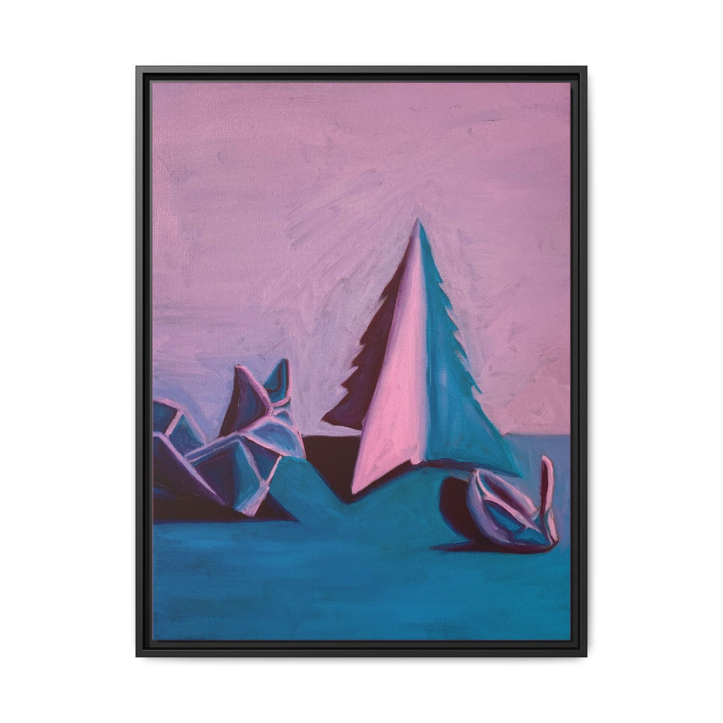 Framed Canvas Art - Paper Animals