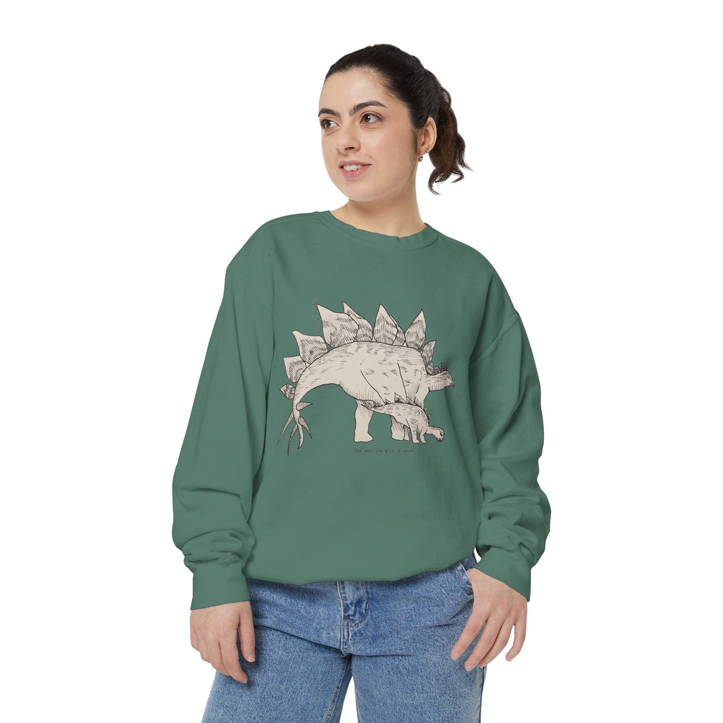 "Stegosaurus Ungulatus & Young" Crewneck - Comfort Colors