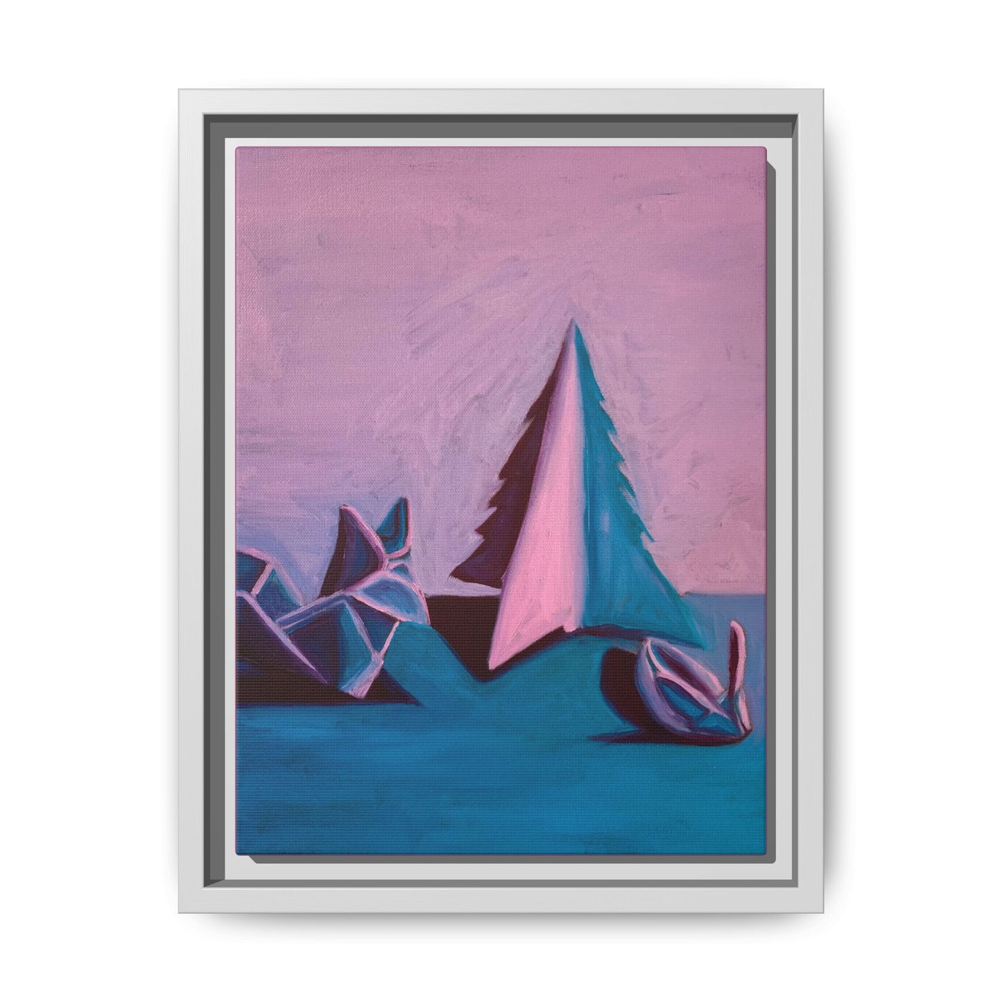 Framed Canvas Art - Paper Animals