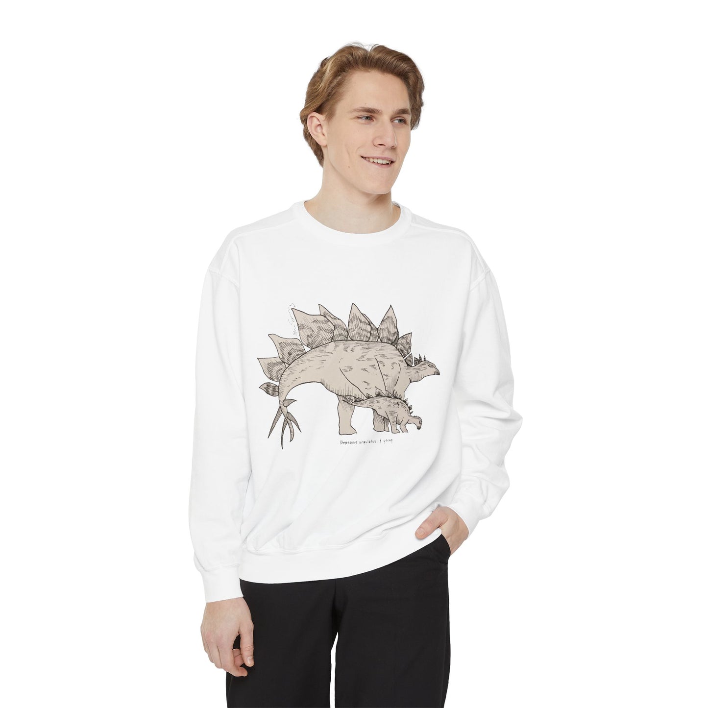 "Stegosaurus Ungulatus & Young" Crewneck - Comfort Colors
