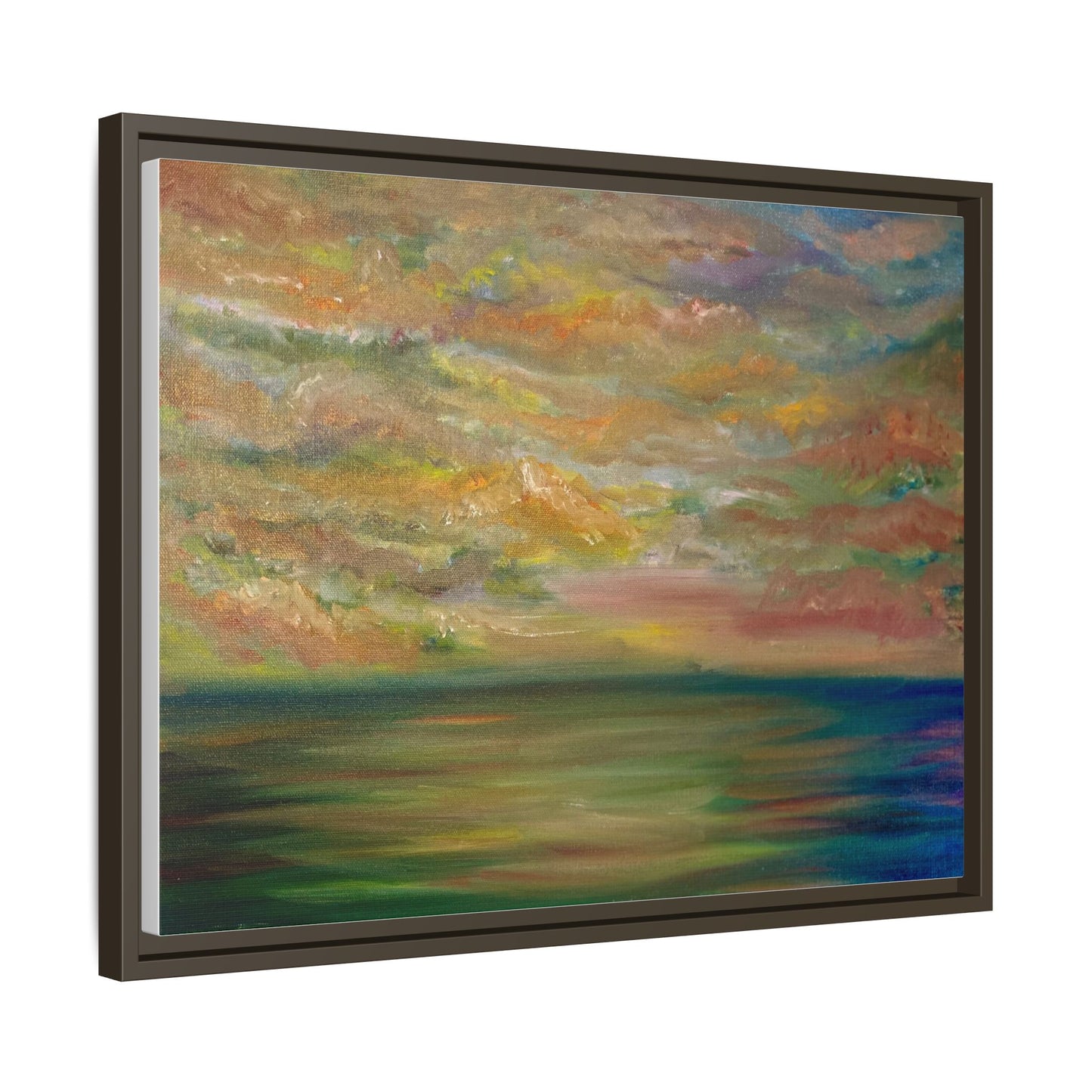 Night at Sea- Framed Canvas Art