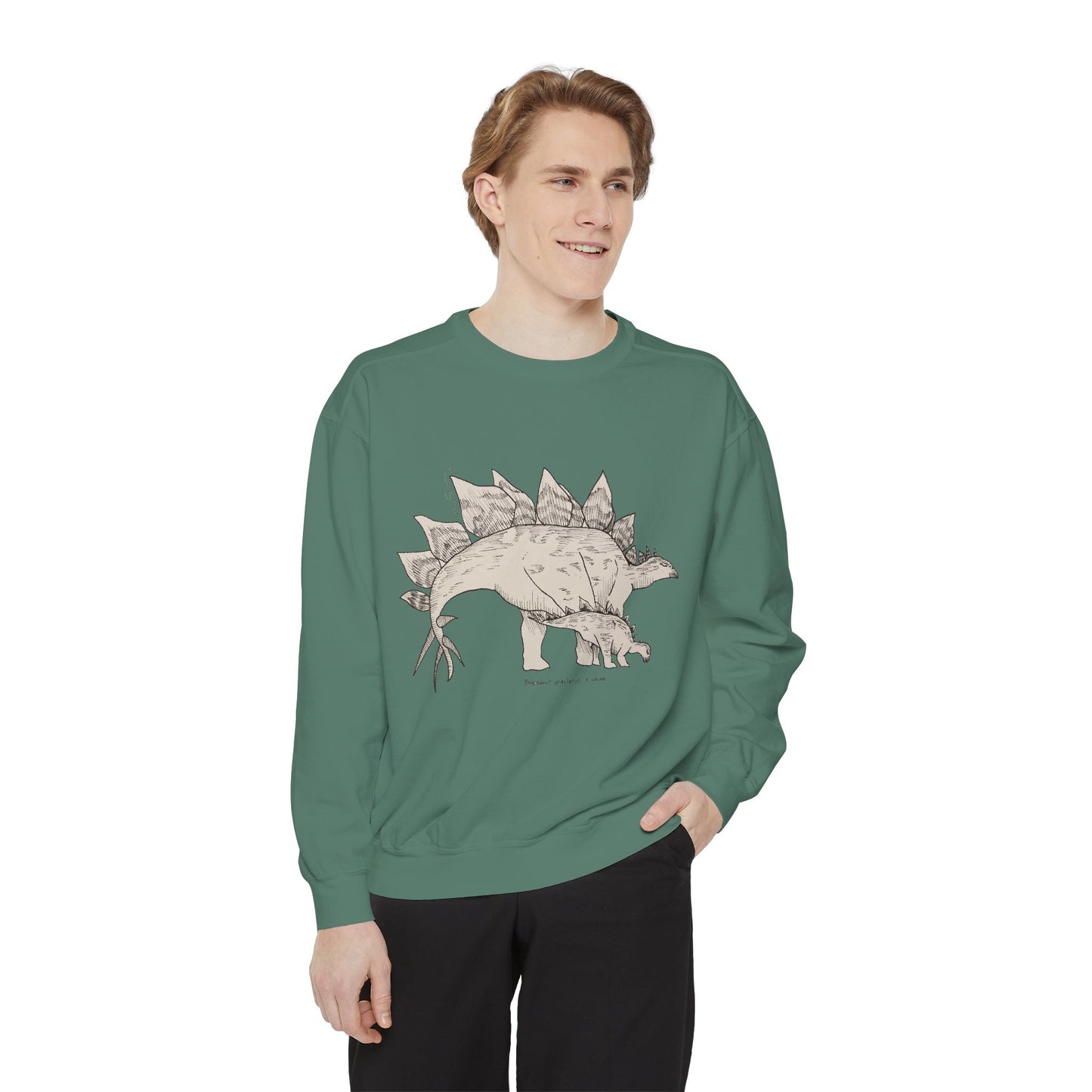 "Stegosaurus Ungulatus & Young" Crewneck - Comfort Colors