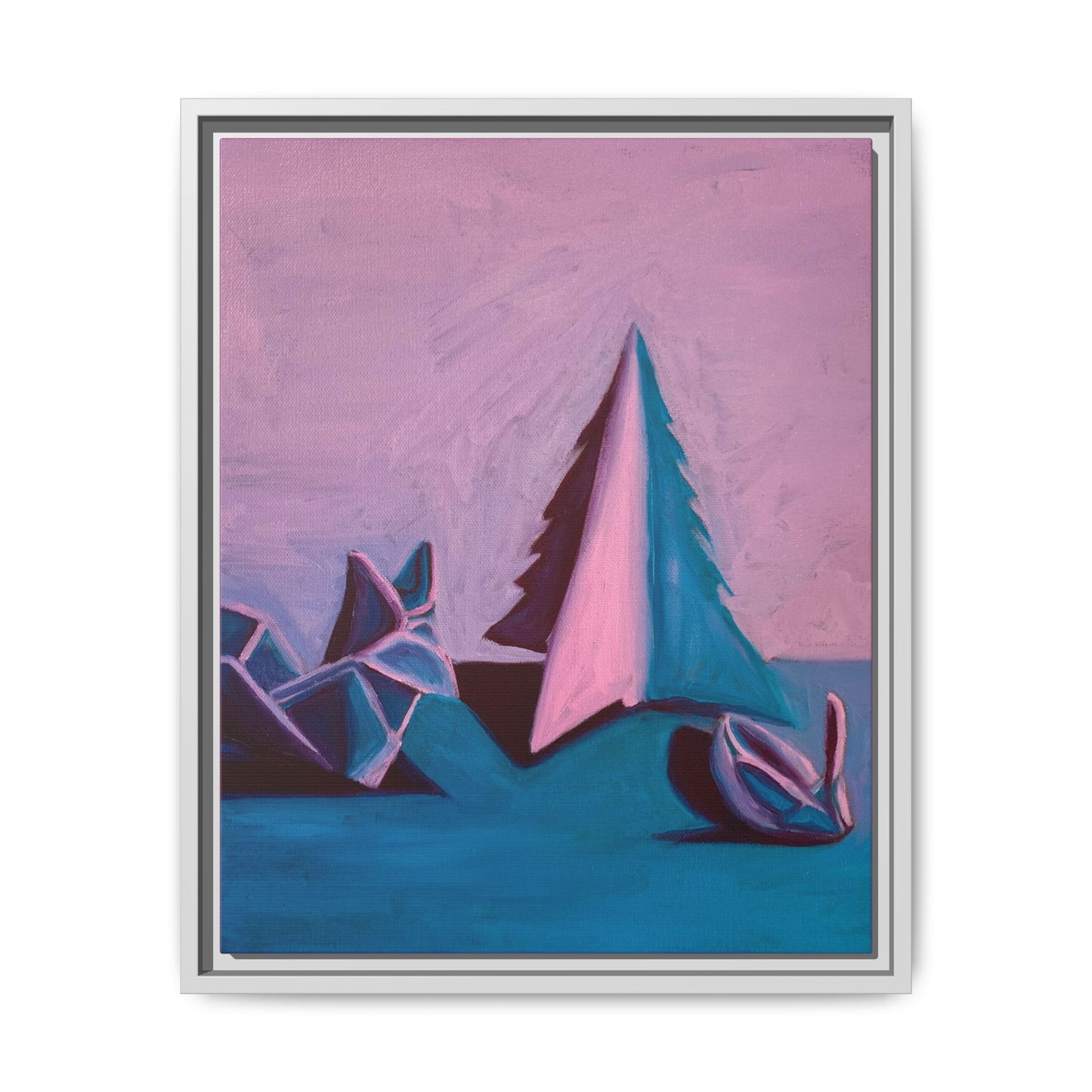 Framed Canvas Art - Paper Animals