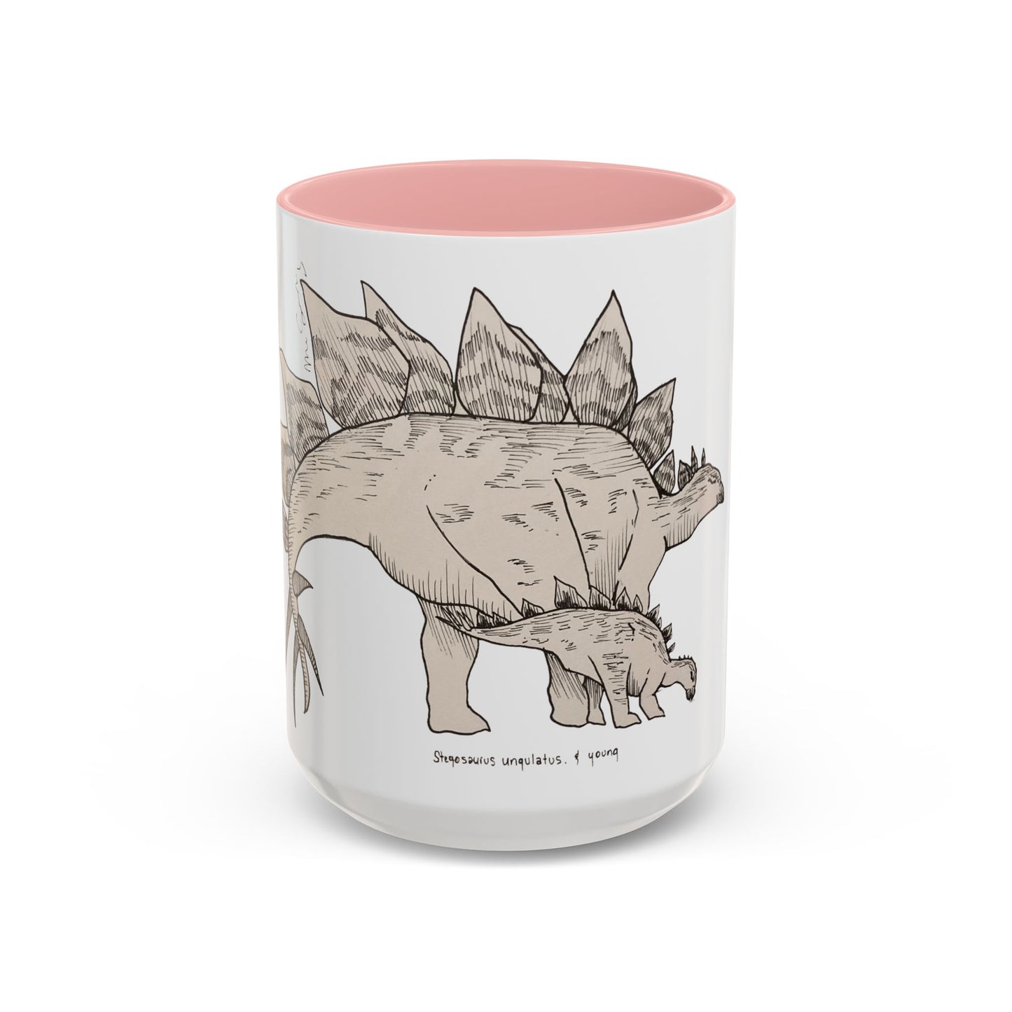 "Stegosaurus Ungulatus & Young" Accent Mug