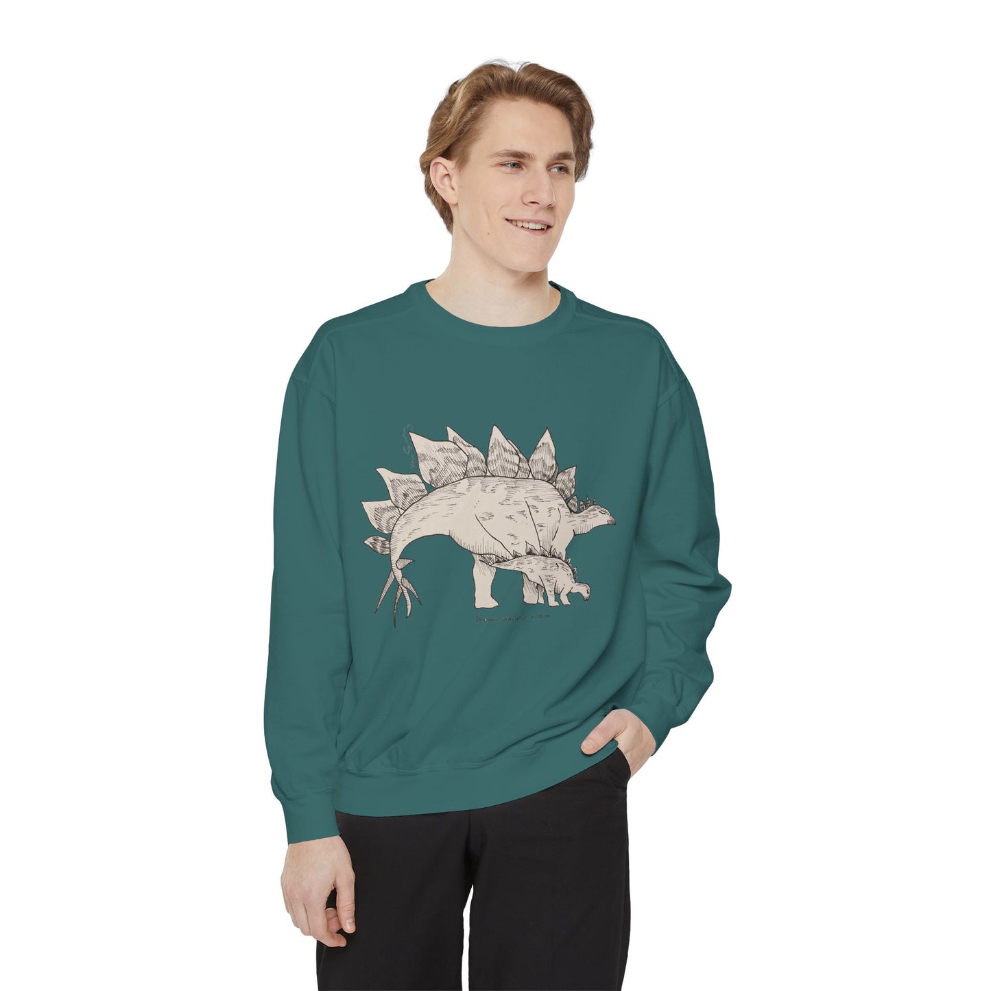 "Stegosaurus Ungulatus & Young" Crewneck - Comfort Colors