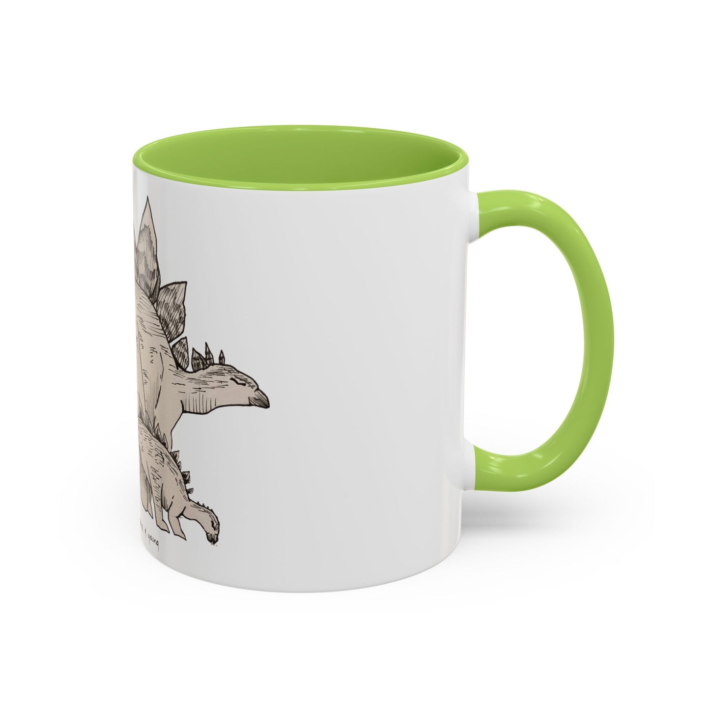 "Stegosaurus Ungulatus & Young" Accent Mug