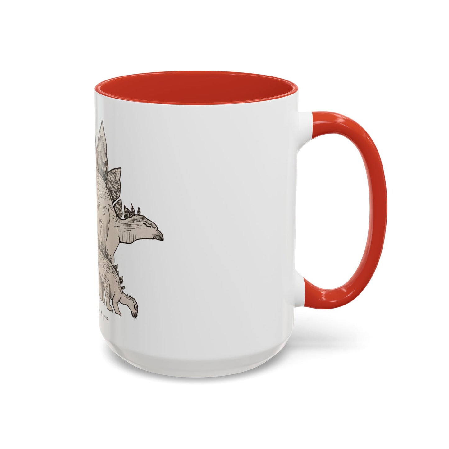 "Stegosaurus Ungulatus & Young" Accent Mug