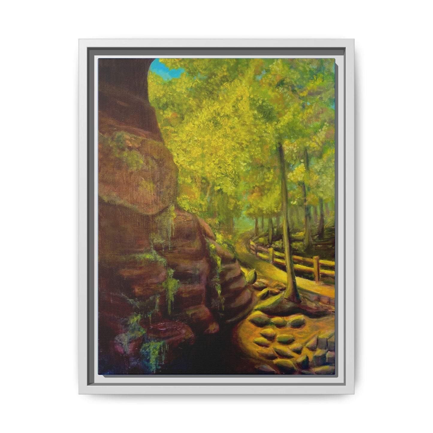 Framed Matte Canvas Print - From the garden of the gods