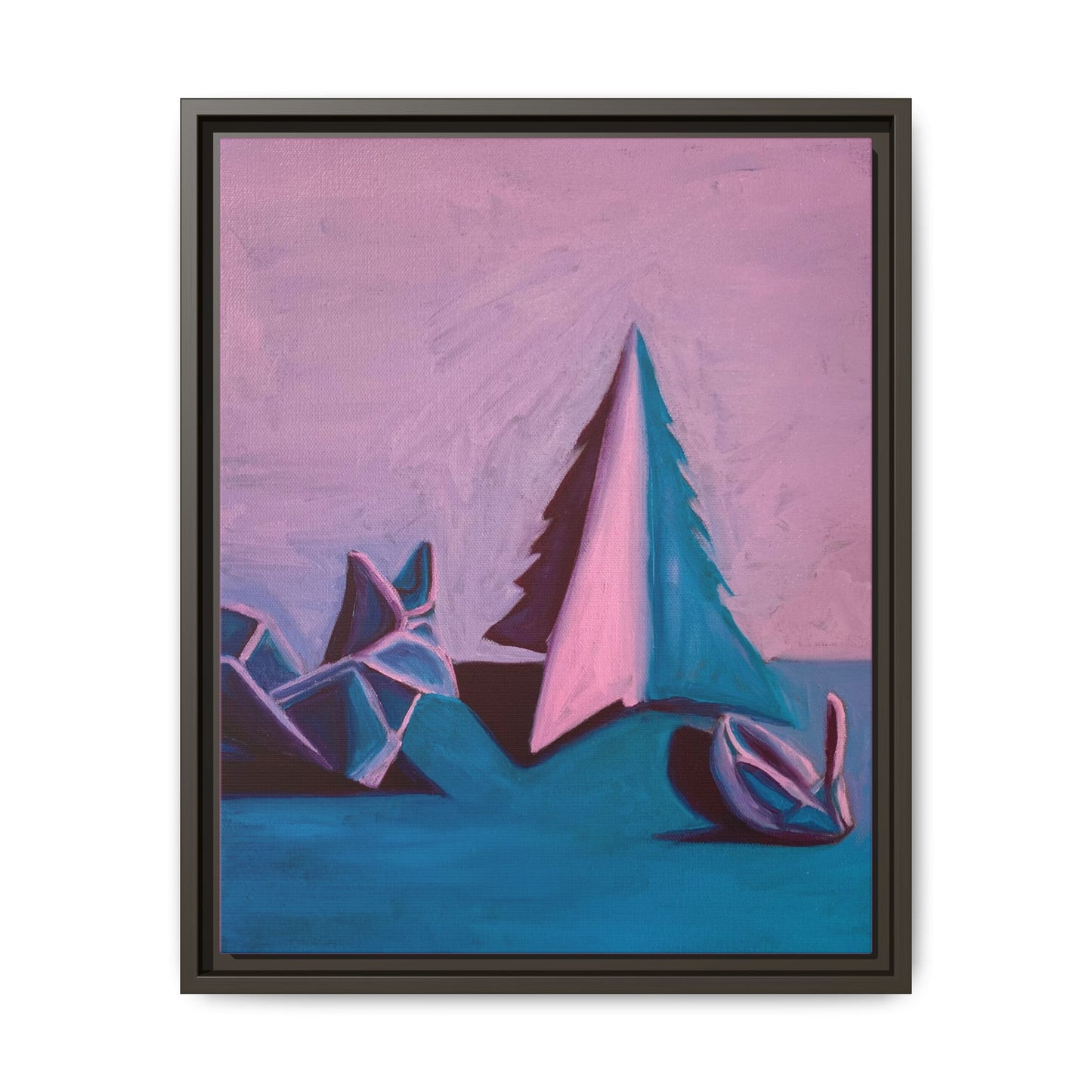 Framed Canvas Art - Paper Animals