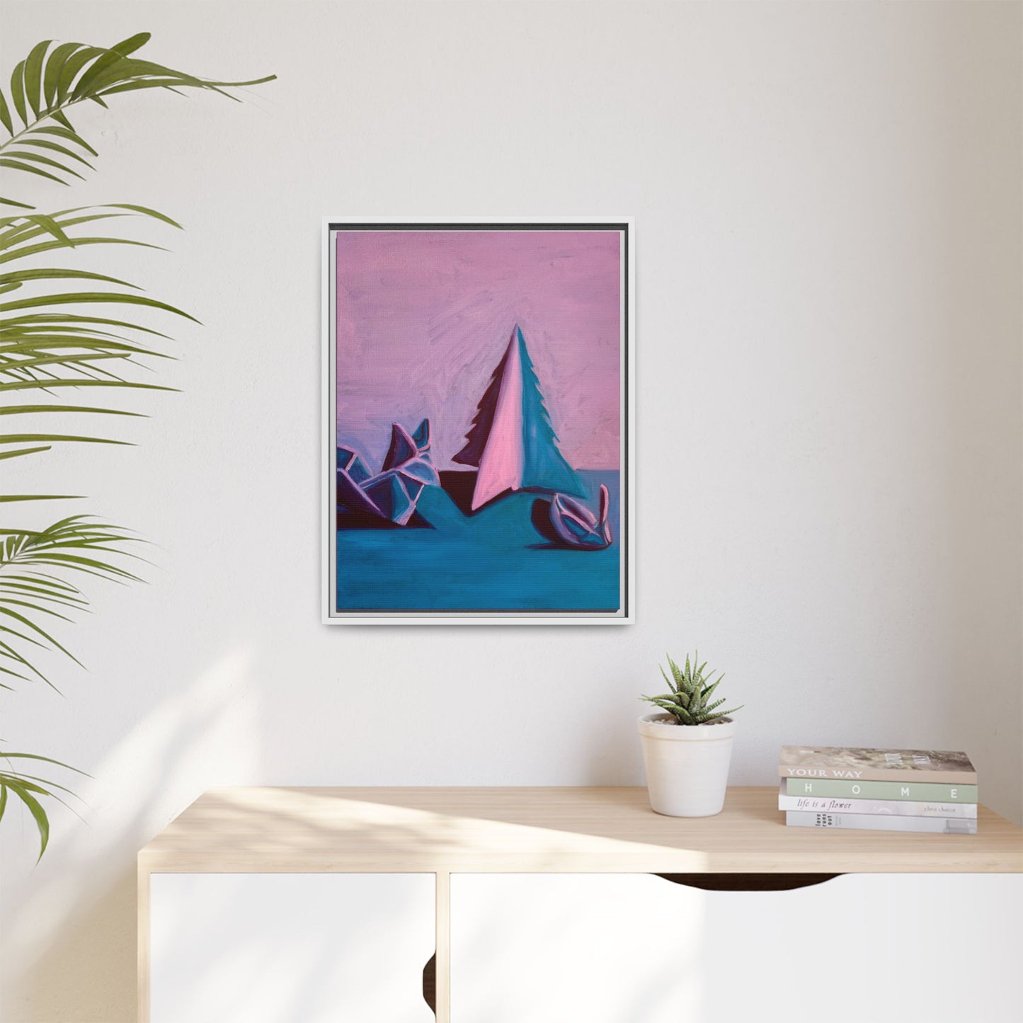 Framed Canvas Art - Paper Animals