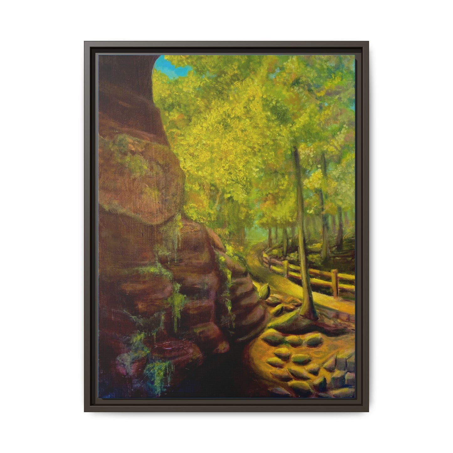 Framed Matte Canvas Print - From the garden of the gods