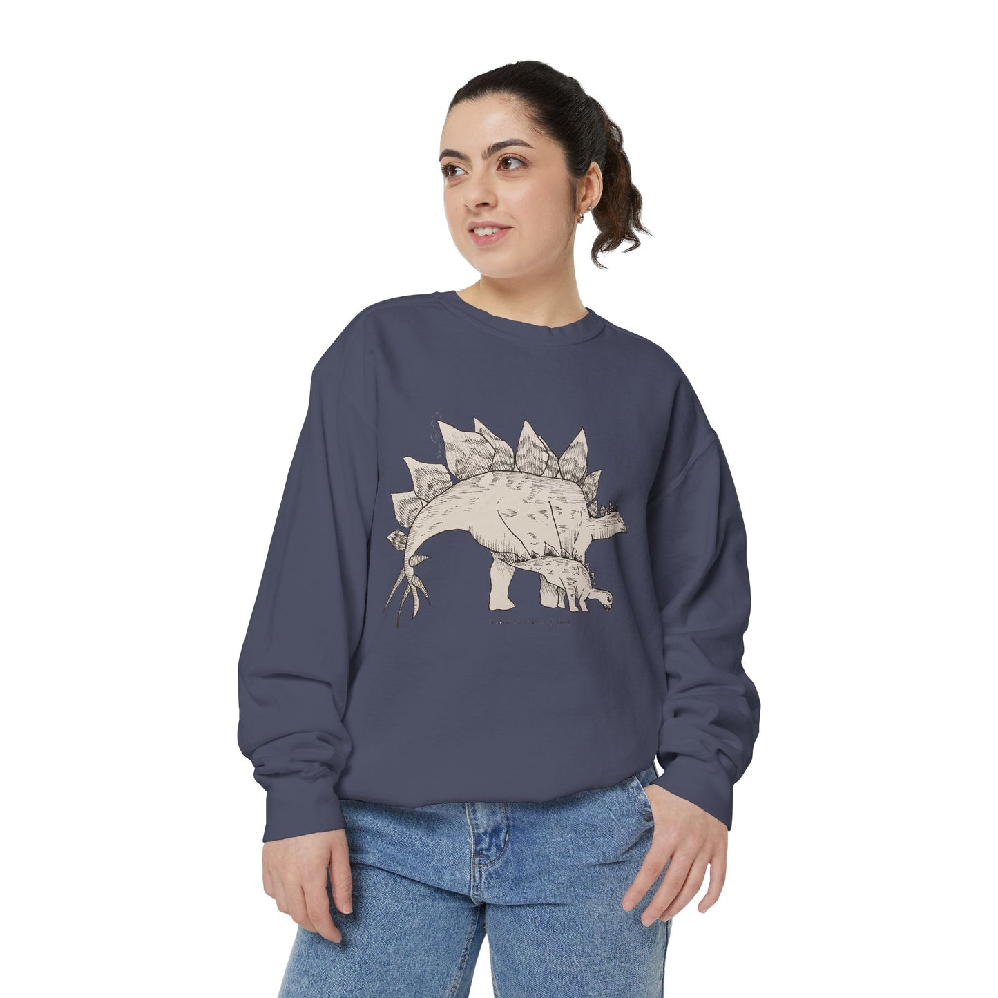 "Stegosaurus Ungulatus & Young" Crewneck - Comfort Colors