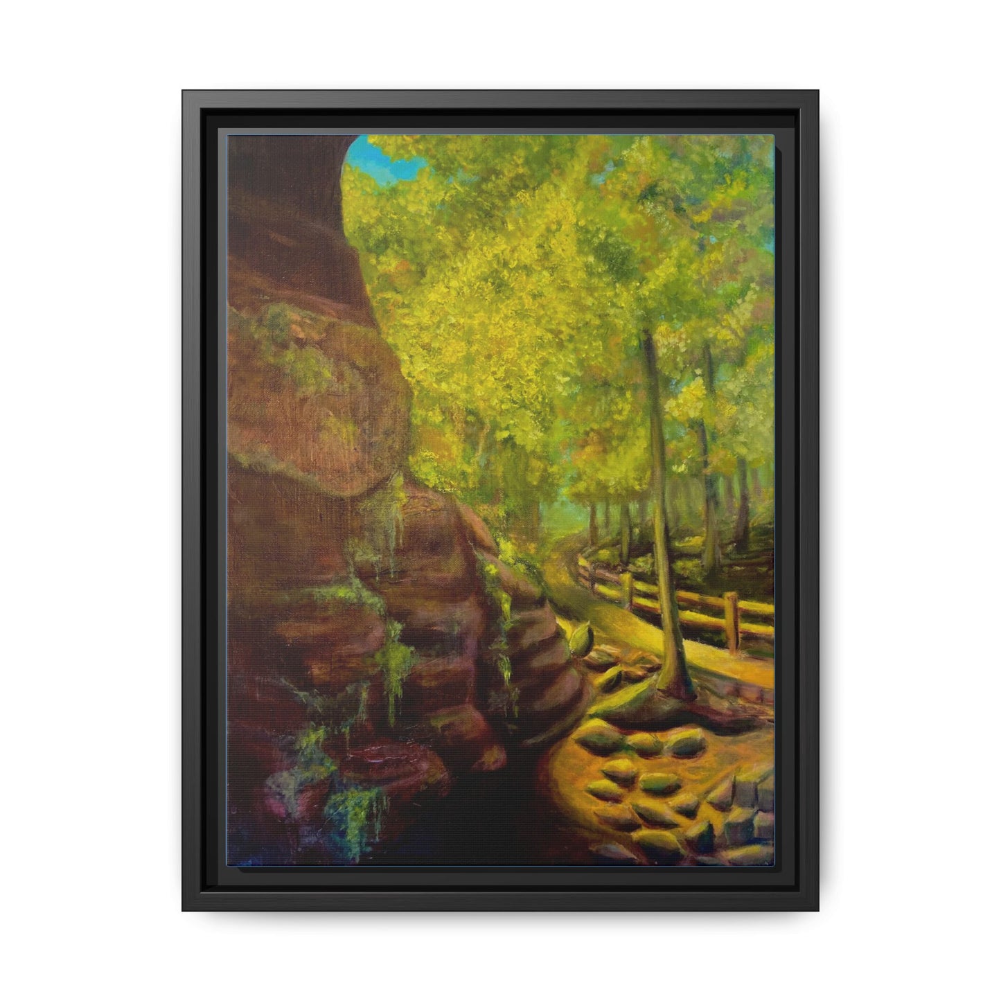 Framed Matte Canvas Print - From the garden of the gods