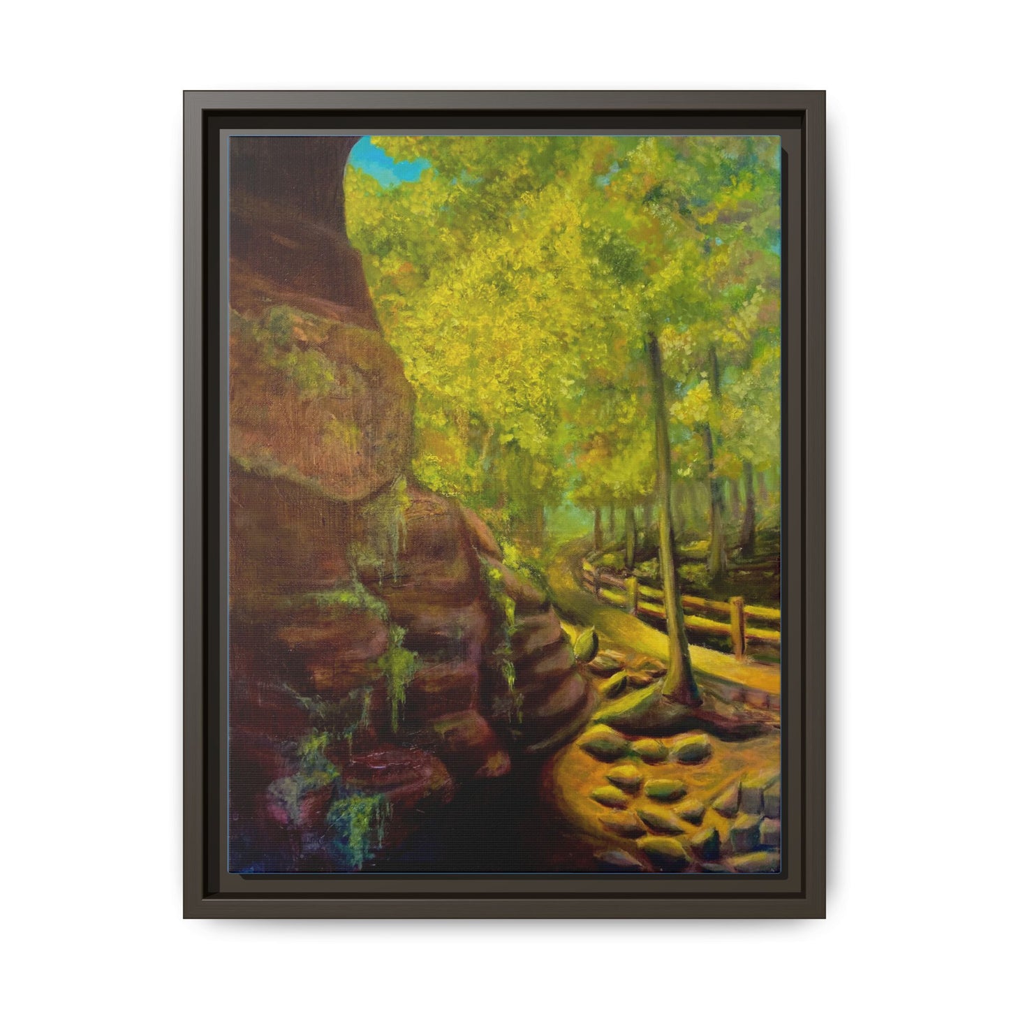 Framed Matte Canvas Print - From the garden of the gods