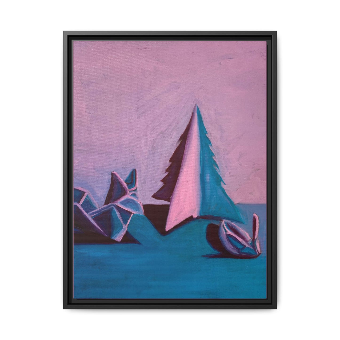 Framed Canvas Art - Paper Animals