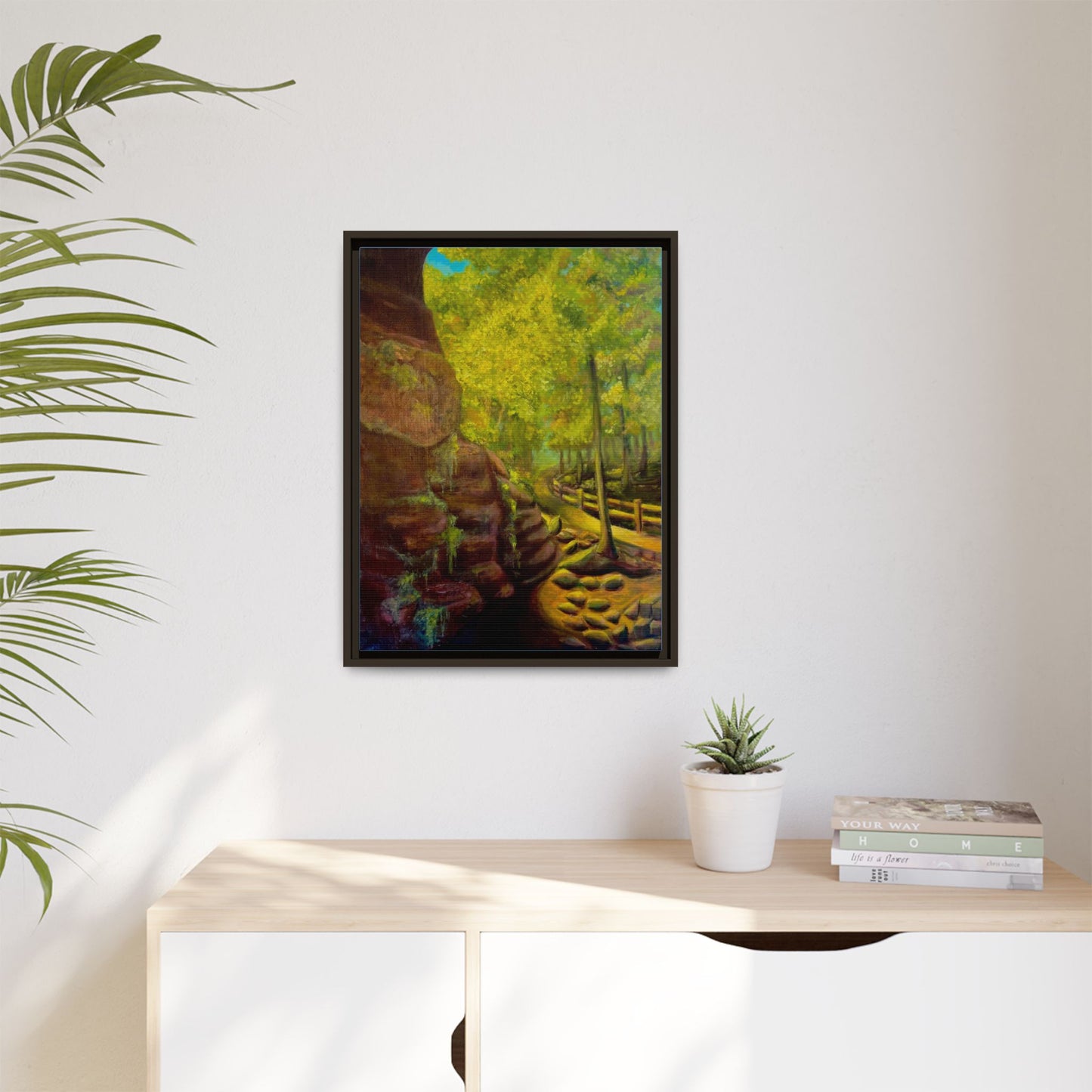 Framed Matte Canvas Print - From the garden of the gods