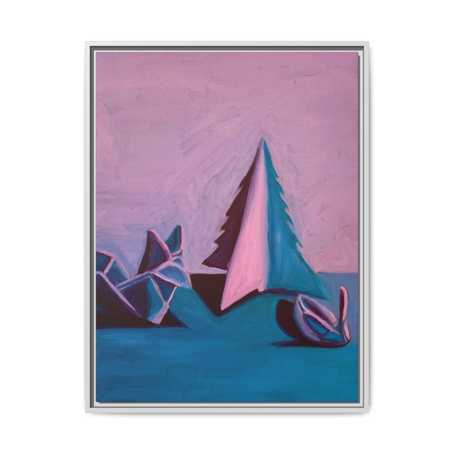 Framed Canvas Art - Paper Animals