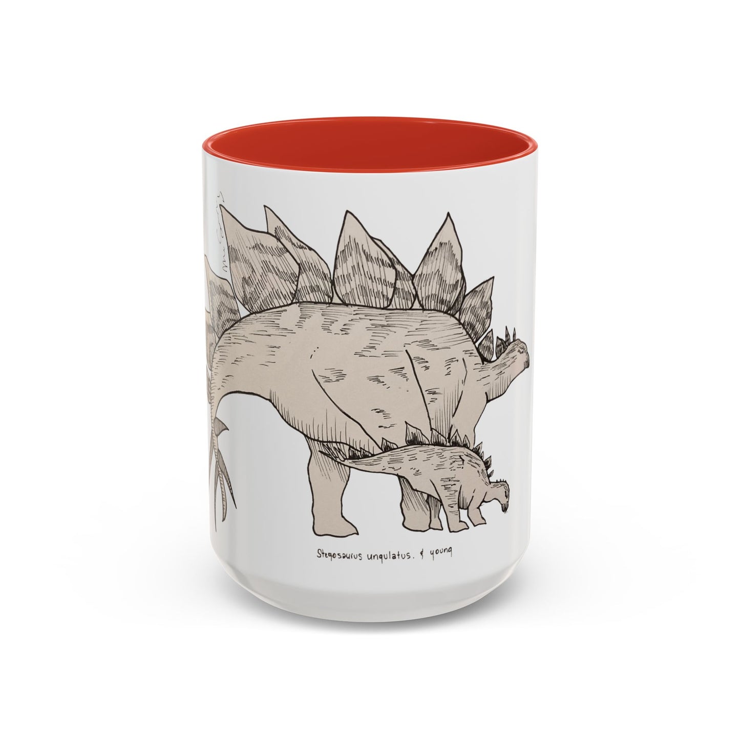 "Stegosaurus Ungulatus & Young" Accent Mug