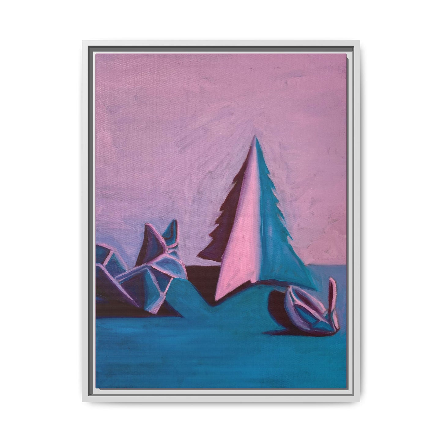 Framed Canvas Art - Paper Animals