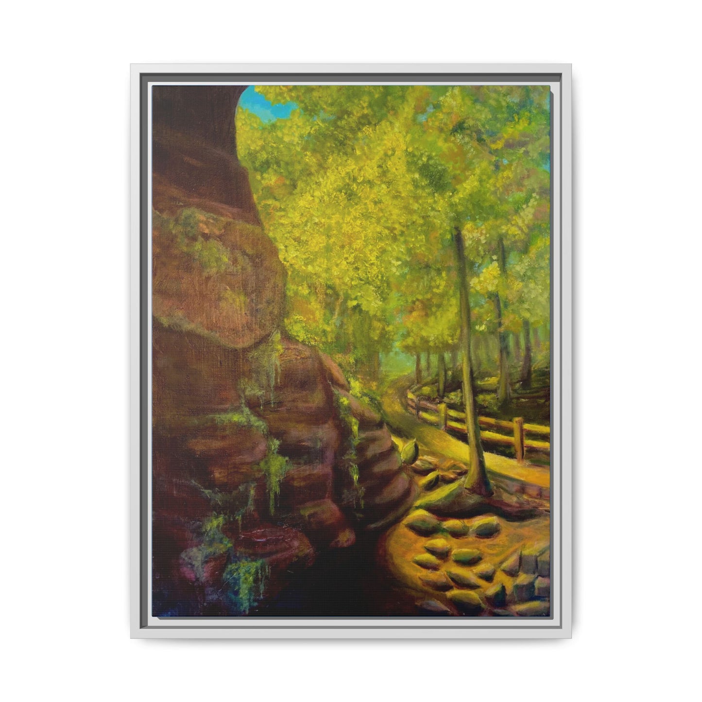 Framed Matte Canvas Print - From the garden of the gods