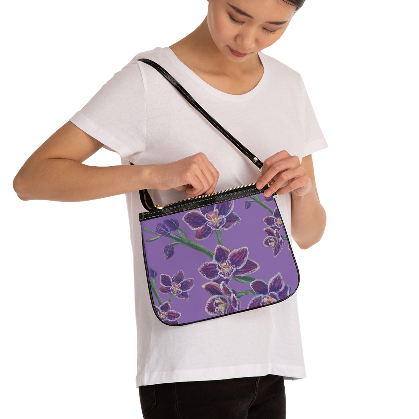 "Orchids" Shoulder Bag