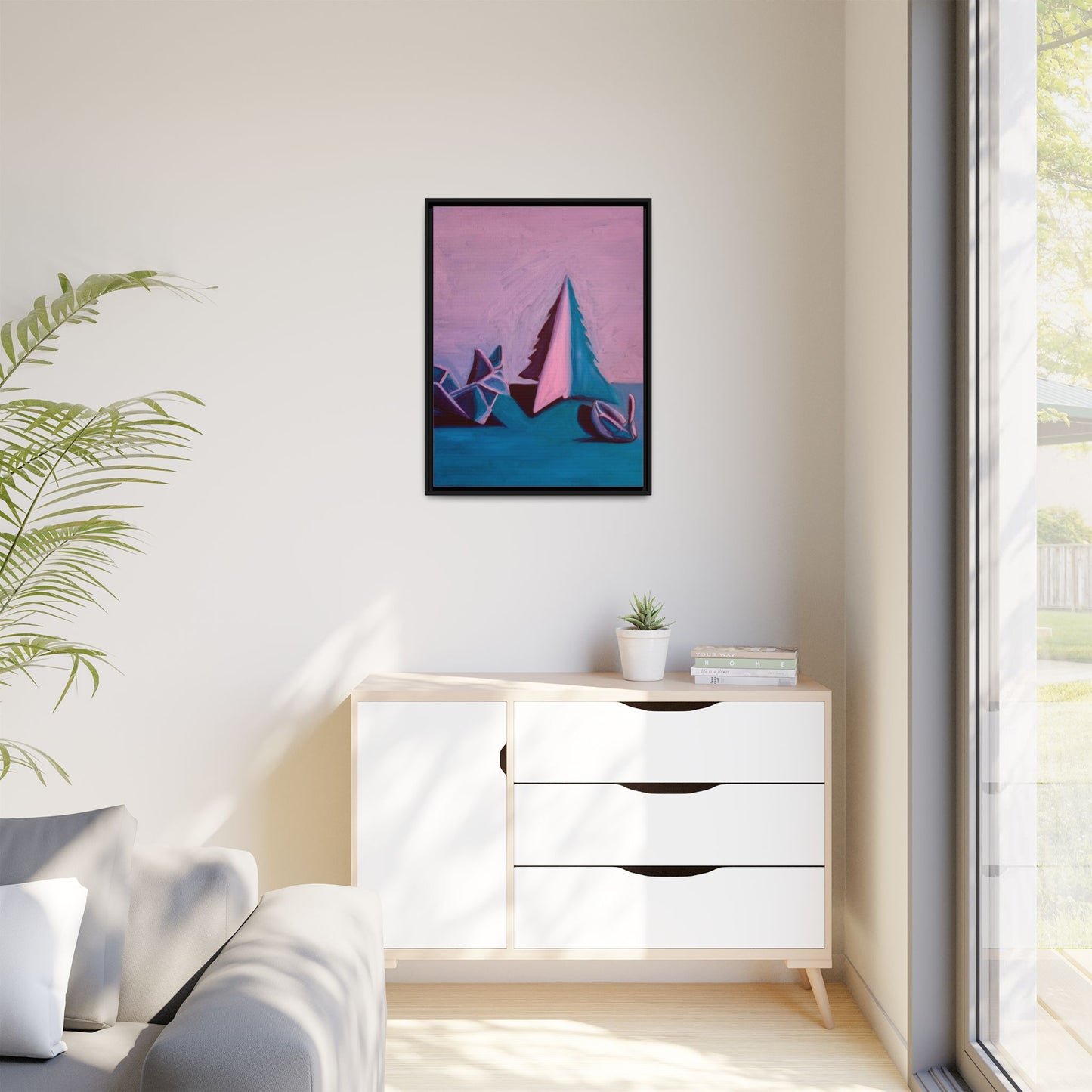 Framed Canvas Art - Paper Animals