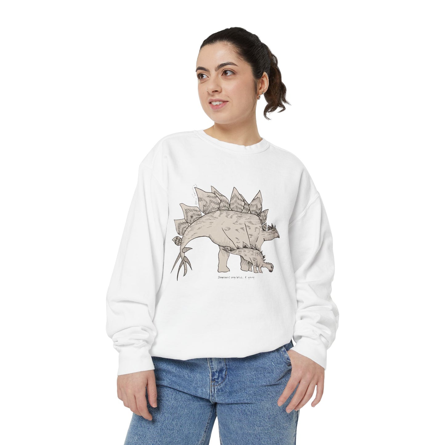 "Stegosaurus Ungulatus & Young" Crewneck - Comfort Colors