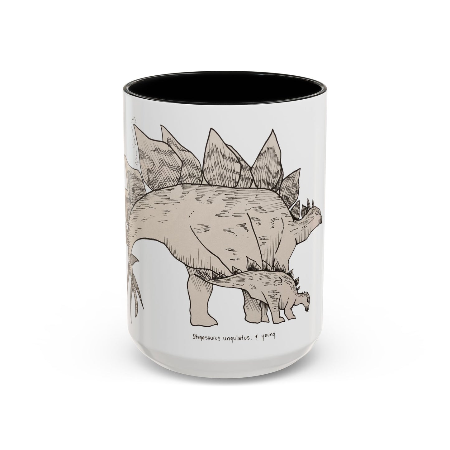 "Stegosaurus Ungulatus & Young" Accent Mug