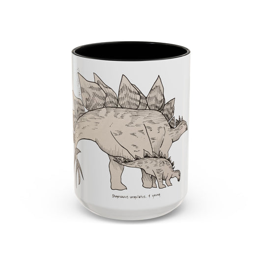 "Stegosaurus Ungulatus & Young" Accent Mug