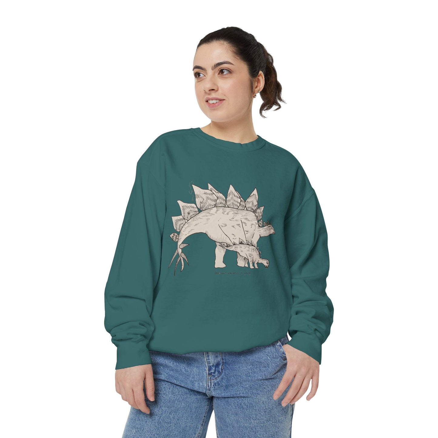 "Stegosaurus Ungulatus & Young" Crewneck - Comfort Colors