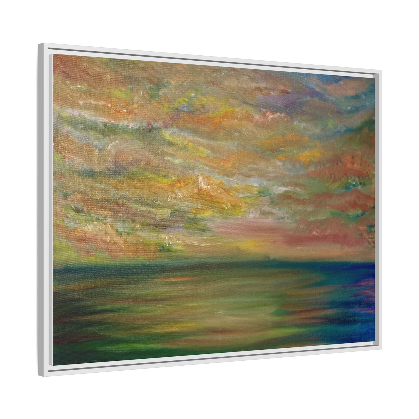 Night at Sea- Framed Canvas Art
