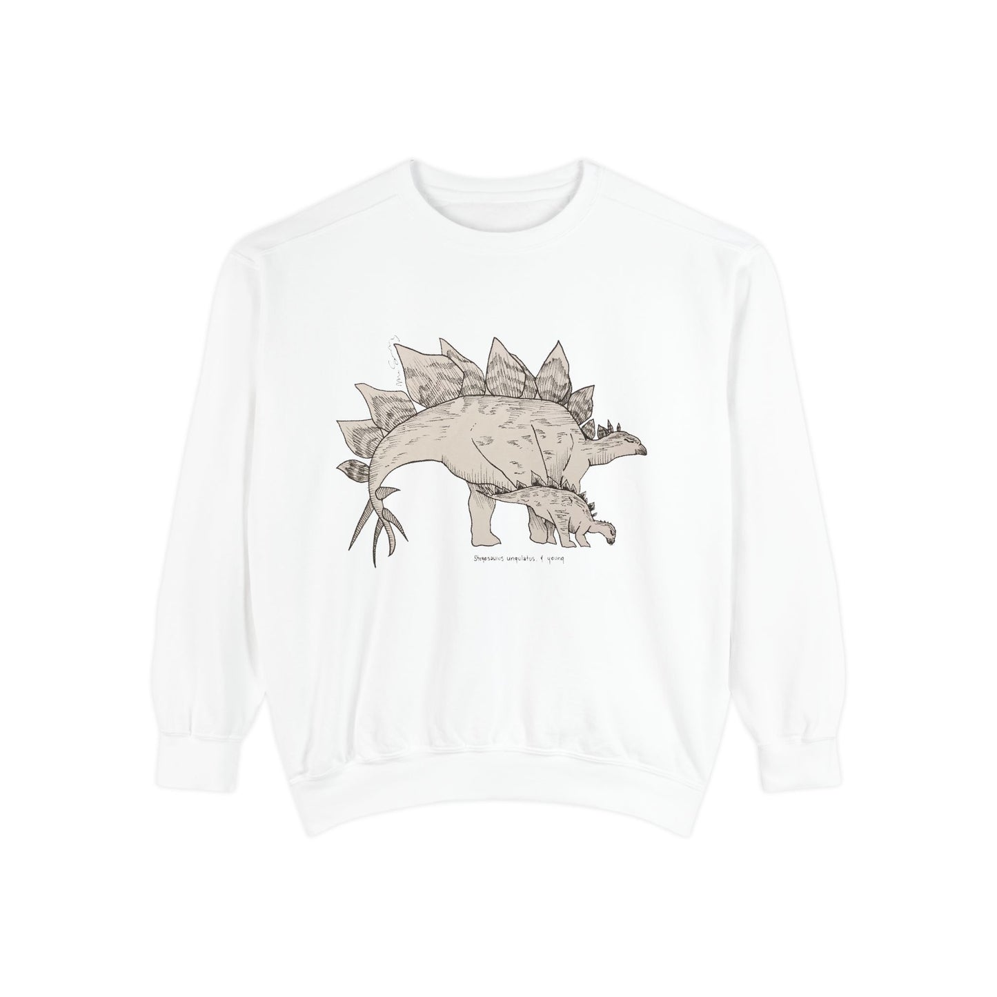 "Stegosaurus Ungulatus & Young" Crewneck - Comfort Colors