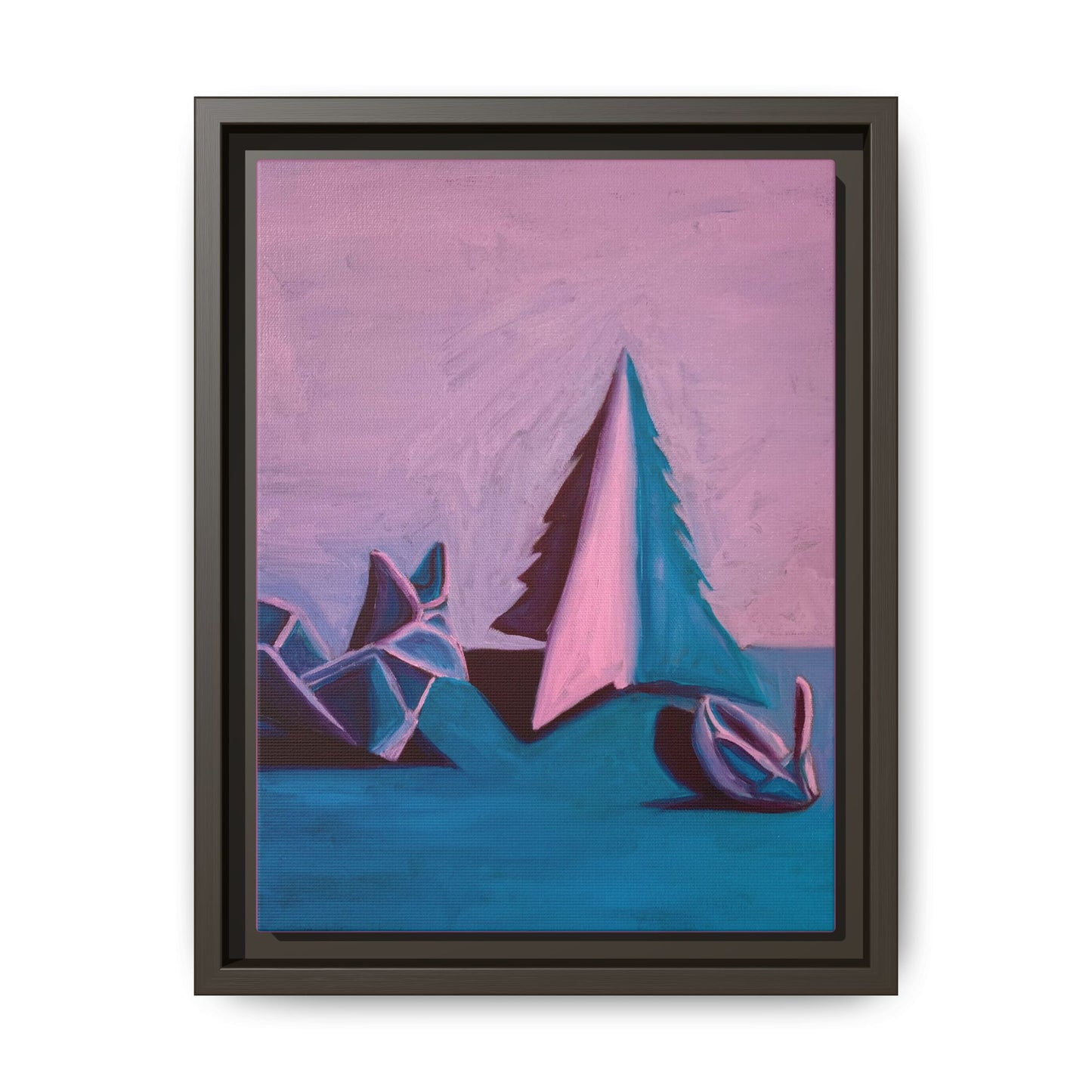 Framed Canvas Art - Paper Animals