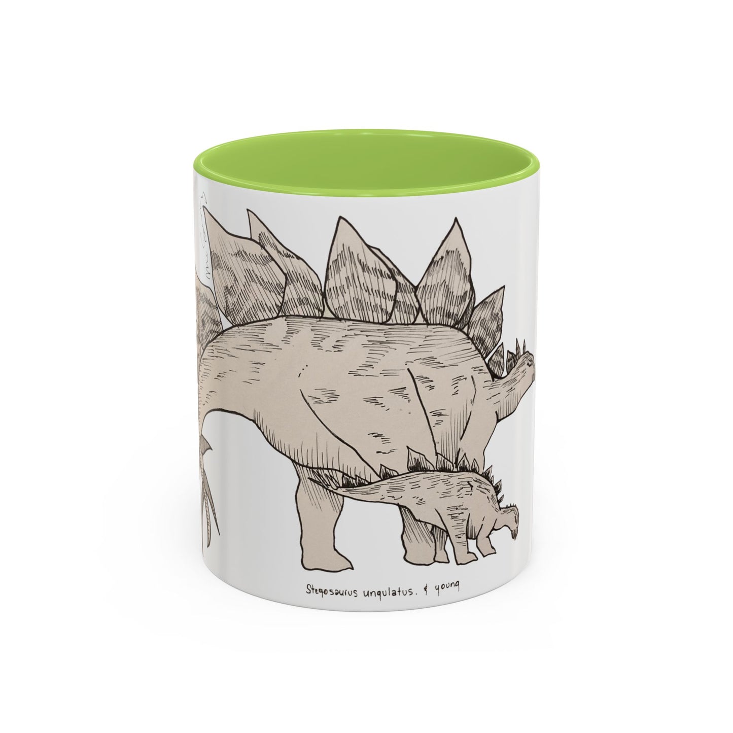 "Stegosaurus Ungulatus & Young" Accent Mug